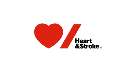 The logo of the Heart and Stroke
